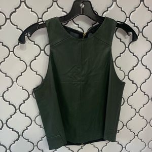 Zara Green Vegan Leather top